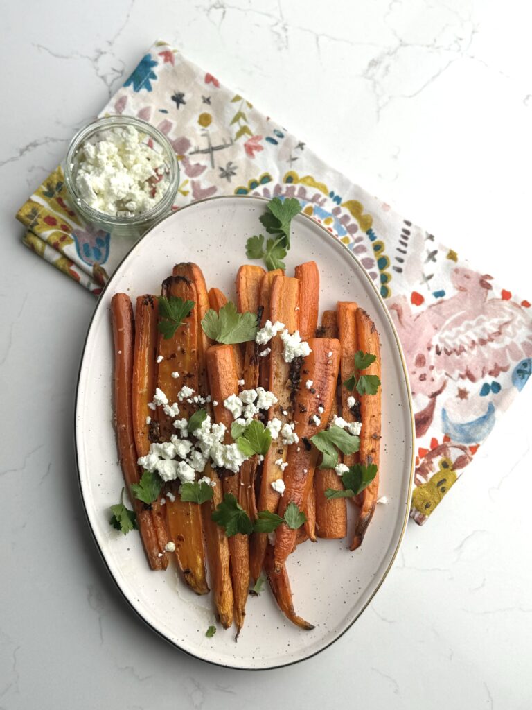 Roasted Carrots with Garlic and Ginger