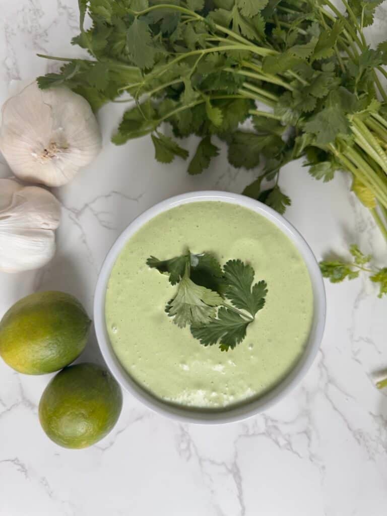 Garlic Cilantro Cream Sauce