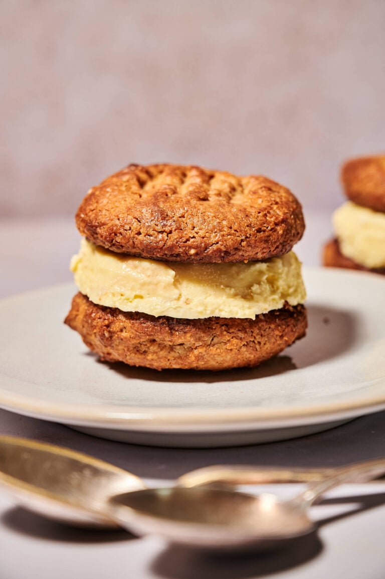 Nut Butter Cookie and Dulce de Leche Ice Cream Sandwich