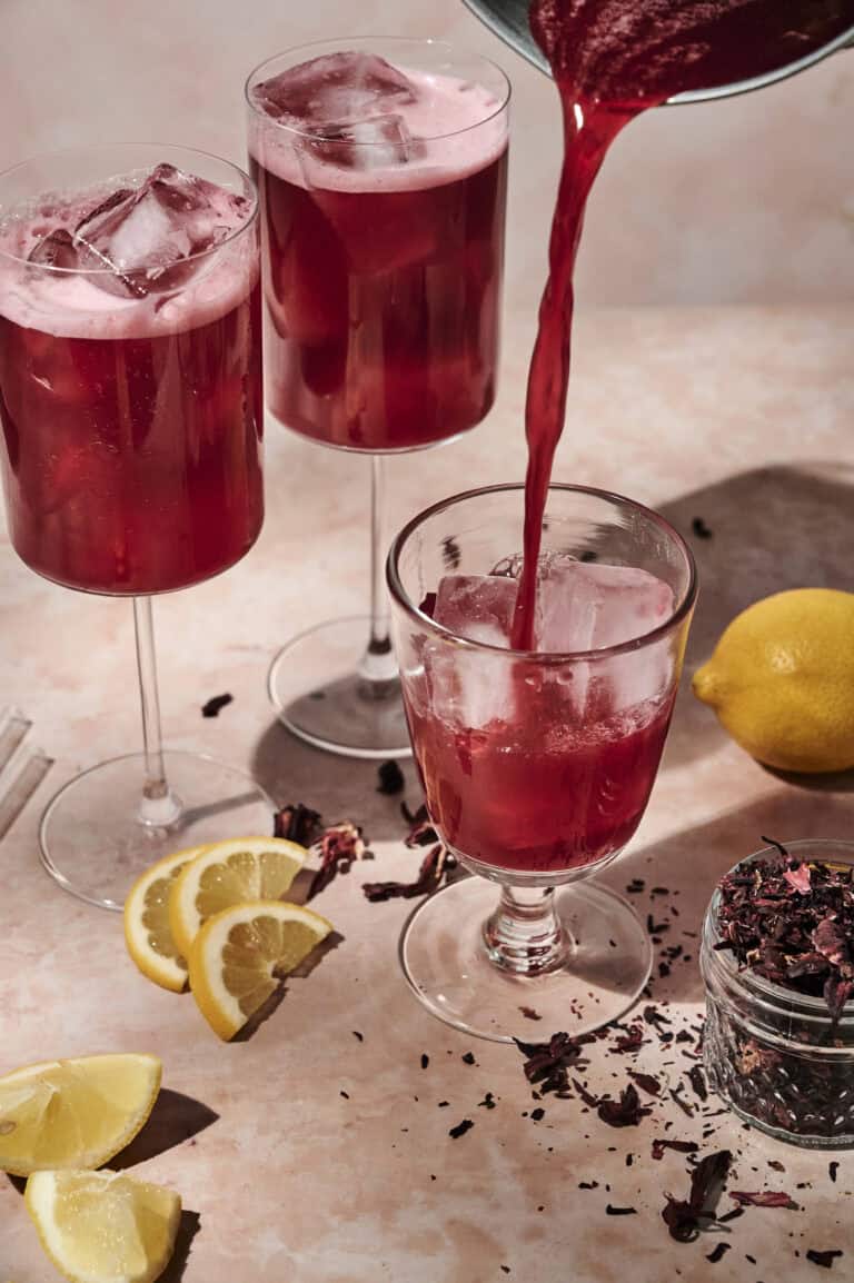 Hibiscus and Date Lemonade