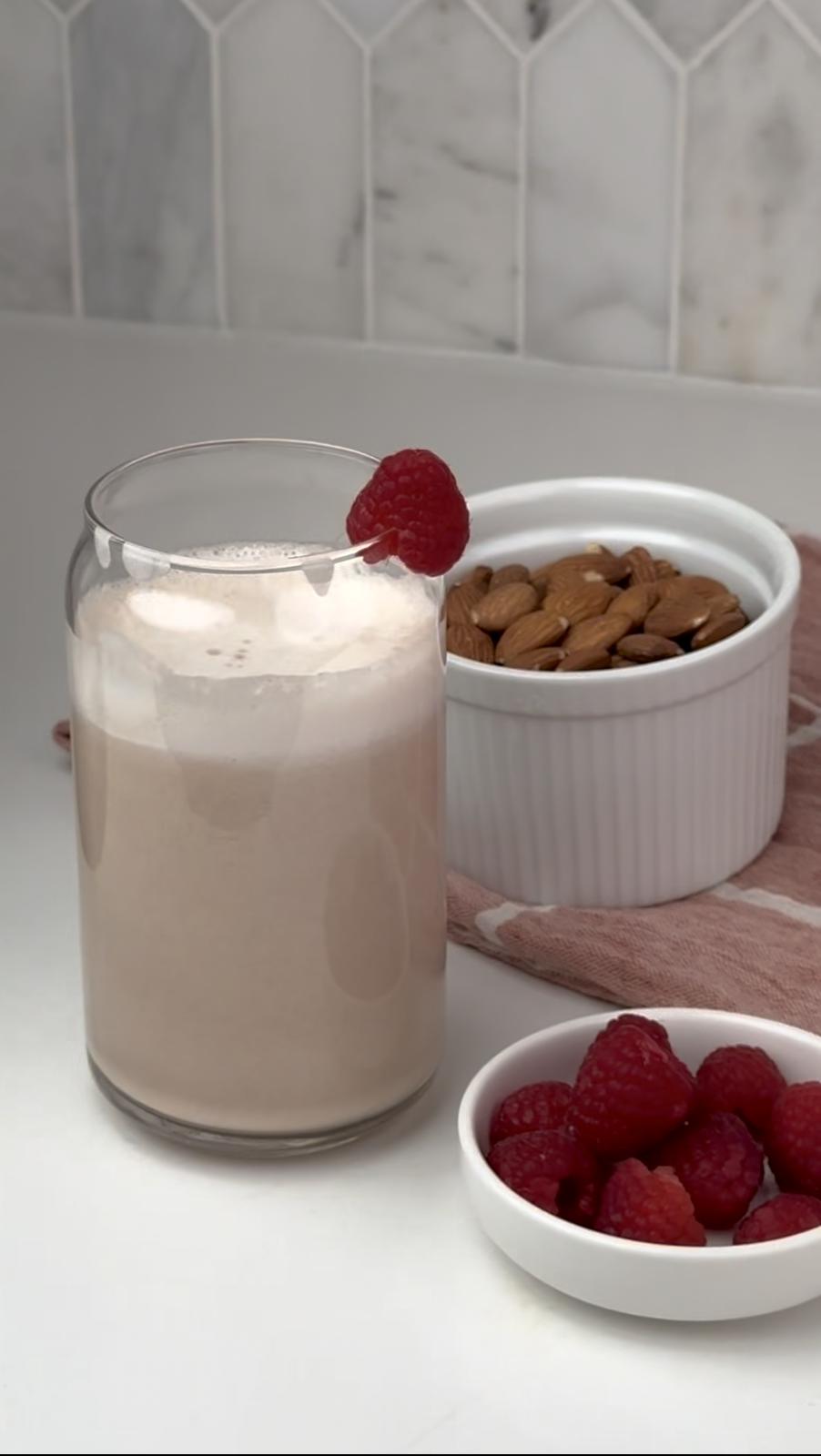 Raspberry Almond Milk