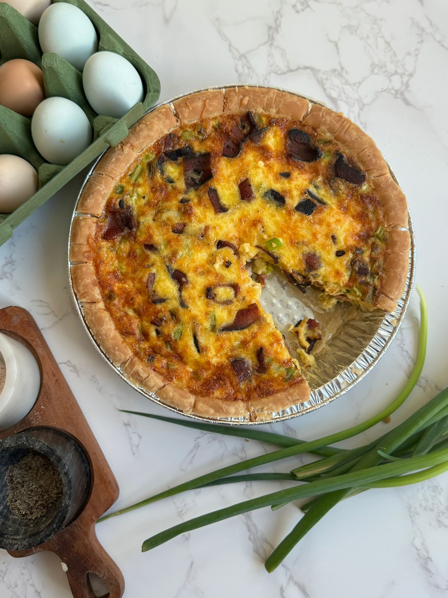 Gruyere and Bacon Quiche