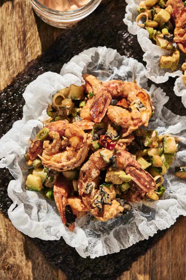 Shrimp Rice Paper Bowl