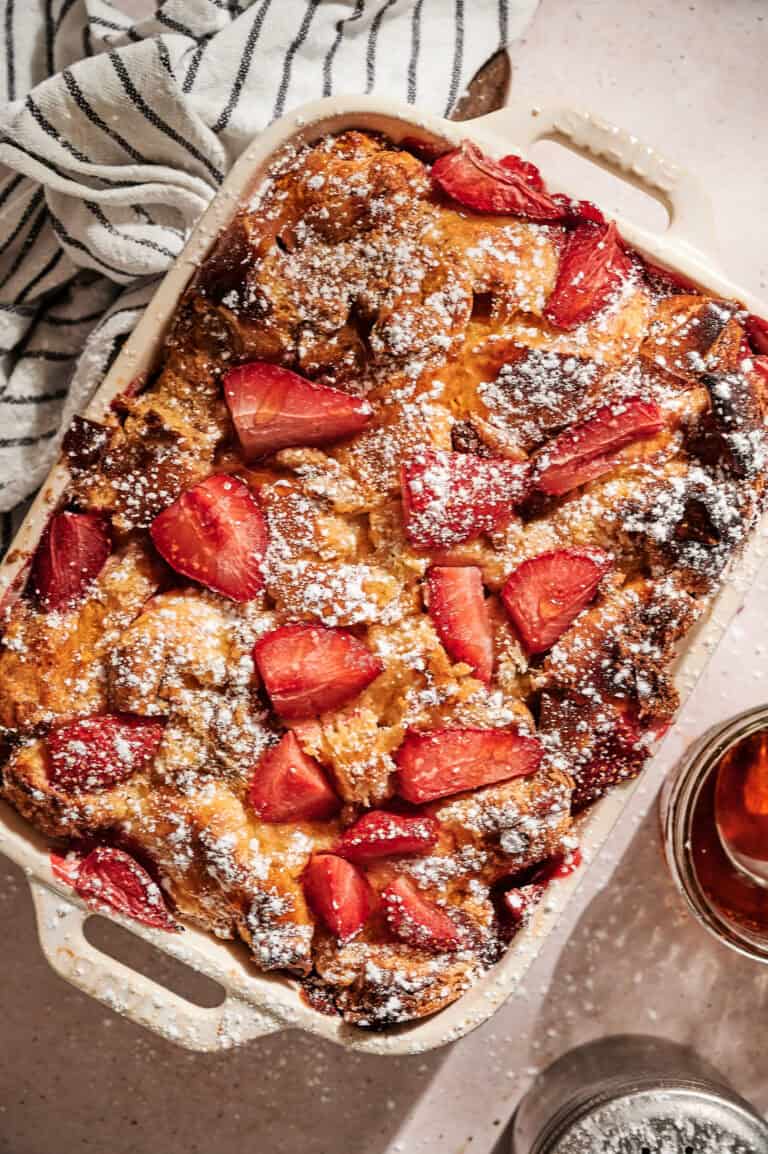 Strawberry Almond French Toast Casserole
