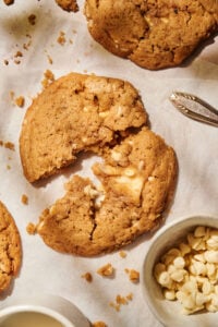 Small Batch Levain-Style Pumpkin Cheesecake Cookies