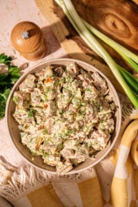 Loaded Roasted Potato Salad with Bacon and Cheddar